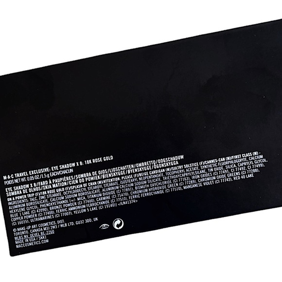 TGIF Sale NIB MAC Travel Exc Limited 18K Rose Gold Eye Shadow X 8 Makeup Palette - Picture 8 of 9